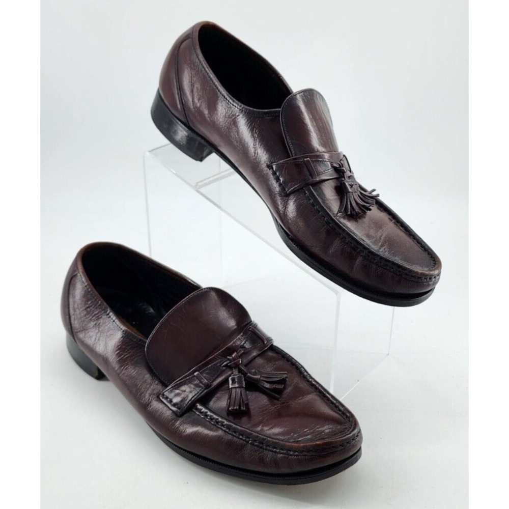 Florsheim Tassel Brown Leather Slip-On Comfort Dress Loafer Shoes Men's Size 11‎